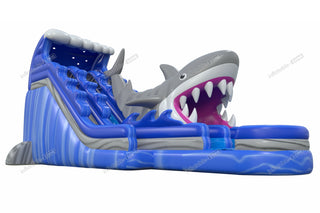 Backyard Shark Inflatable Waterslide Swimming Pool Party Popular Commercial Inflatable Water Park Water Slide