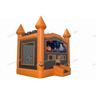 Spooky Halloween Inflatable Childrens Bounce House Ghost Pumpkins Hire A Small Bouncy Castle