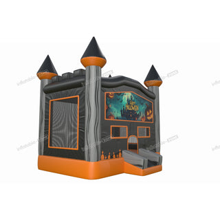 Happy Halloween Inflatables Rent Jumping Castle Pumpkin Patch Haunted Commercial Bounce House For Adults