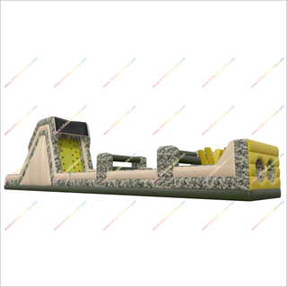 Army Inflatable Assault Course Inflatable Obstacle Race Commercial Inflatable Obstacle Course With Slide