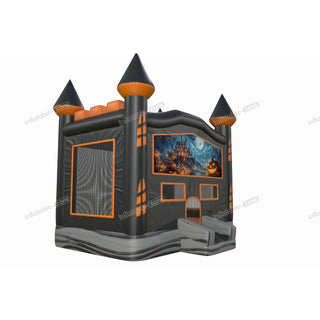 Haunted House Halloween Inflatable Bouncer Equipment Pumpkin Moon Bounce Hire Jumping Castle Near Me