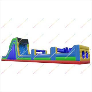 World'S Largest Bounce House Obstacle Course Outdoor Inflatable Obstacle Run Wipeout Blow Up Course