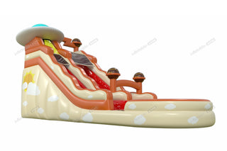 Backyard Splash Water Slide Inflatable Astronaut Commercial Single Lane Waterslide Inflatable Play Pool