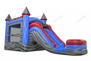 Bounce And Water Slide Combo Blow Up Jumping Castle With Pool Inflatable House For Adults