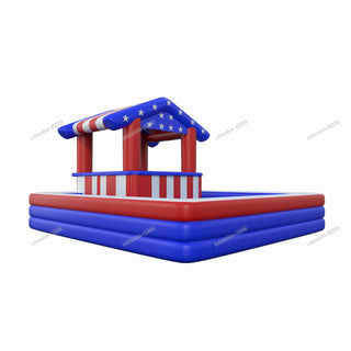 American Flag Theme Inflatable Pool Bars Blow Up Water Pub Pool Bar