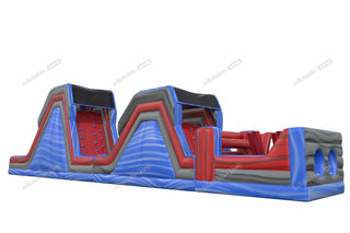 Blue Rush Lava Obstacle Course Birthday Party Commercial Jumping Inflatable Mega Obstacle Course For Backyard