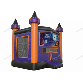 Happy Halloween Birthday Haunted Bouncy Castle Inflatable Parties Near Me Pumpkin Ghost Local Bounce House Rentals