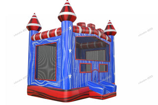 Small Bouncy Castle Back Yard Entertainment Inflatable Outdoor Playhouse Patriotic Bounce Rentals Near Me