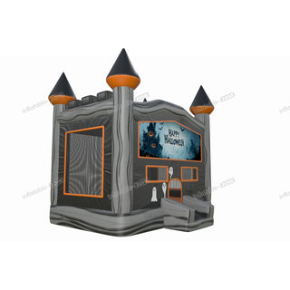 Happy Halloween My Friends Bounce House Party Rentals Inflatable Ghost With Pumpkin Small Bouncy Castle Indoor