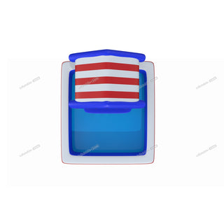 American Flag Theme Inflatable Pool Bars Blow Up Water Pub Pool Bar