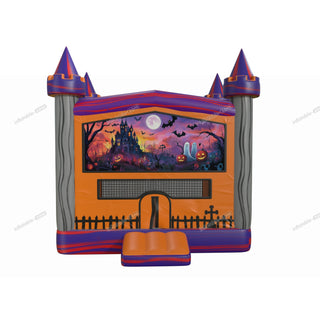 Inflatable Pumpkin Ghost Haunted House Jumping Castle Outdoor Play Structure Halloween Bouncy House Rental