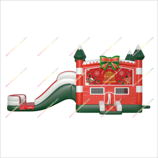 Merry Christmas Gift Inflatable Bounce House With Water Slide Combo Park Playground Equipment Bouncy Castle Slide Pool