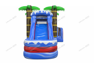 Rent A Bouncy Castle Combo Jumper Palm Tree Bounce House With Slide Small Inflatable Pool