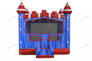 Small Bouncy Castle Back Yard Entertainment Inflatable Outdoor Playhouse Patriotic Bounce Rentals Near Me