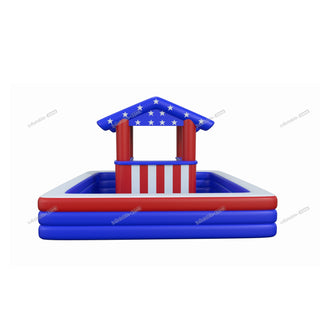 American Flag Theme Inflatable Pool Bars Blow Up Water Pub Pool Bar