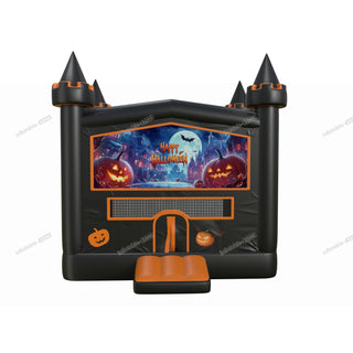 Funny Happy Halloween Small Bouncy Castle Rental Inflatable Outdoor Play Equipment Pumpkin Bounce House Near Me