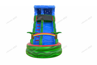 Large Outdoor Palm Tree Water Slide Backyard Splash Water Slide Inflatable Play Center Swimming Pool