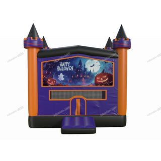 Happy Halloween Birthday Haunted Bouncy Castle Inflatable Parties Near Me Pumpkin Ghost Local Bounce House Rentals