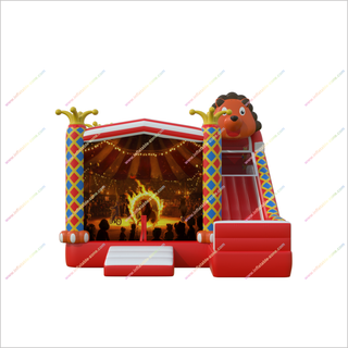 Circus Clown Inflatable Bounce House And Slide Combo Jumpers For Rent Happy Hop Bouncy Castle With Slide - Inflatable-Zone