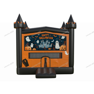 Happy Birthday Halloween Theme Best Commercial Bounce House Inflatable Pumpkin With Ghosts Spooky Bouncy Castle Hire