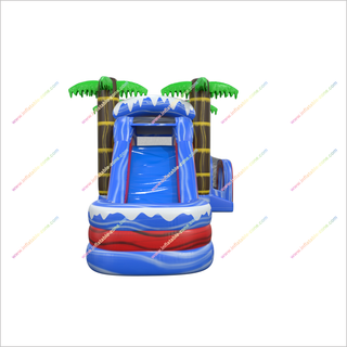 Rent A Bouncy Castle Combo Jumper Palm Tree Bounce House With Slide Small Inflatable Pool