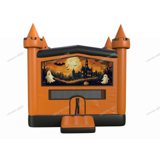 Outsunny Bounce House Inflatable Birthday Party Ghost And Pumpkin Halloween Bouncy Castle Hire Near Me