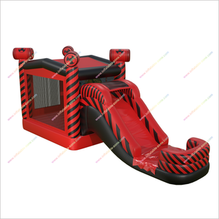 Toxic Zone Inflatable Bouncy Castle And Waterslide Combo Play Inflatable Games Water Slide Bounce House Rentals - Inflatable-Zone