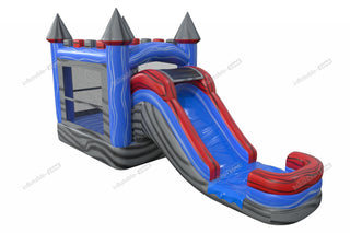 Bounce And Water Slide Combo Blow Up Jumping Castle With Pool Inflatable House For Adults