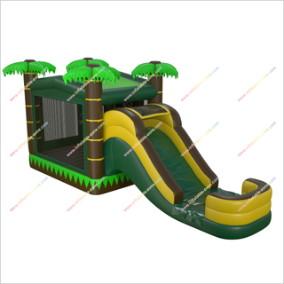 Tropical Bounce House Slide Combo Local Inflatable Rentals Bounce Castle With Water Slide Happy Hop Splash Pool