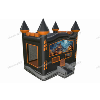 Haunted House Halloween Inflatable Bouncer Equipment Pumpkin Moon Bounce Hire Jumping Castle Near Me