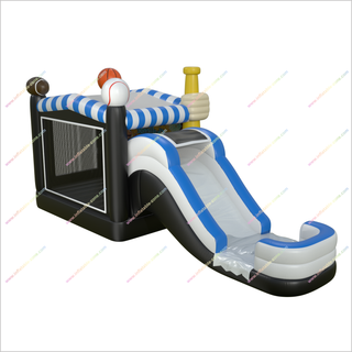 Inflatable Combo Bouncers Water Slide And Jumping Castle Sport Challenge Bounce House Water Slide For Sale - Inflatable-Zone