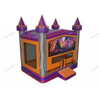 Inflatable Pumpkin Ghost Haunted House Jumping Castle Outdoor Play Structure Halloween Bouncy House Rental