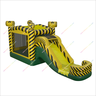 Best Combo Slide Water Bounce House Inflatable Toxic Zone Blow Up Bouncing Castle Inflatable Water Slide Into Pool - Inflatable-Zone