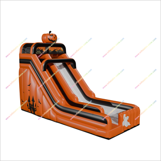 Funny Halloween Pumpkins Inflatable Slide Rental Outdoor Play Toys Jump And Slide Bouncer