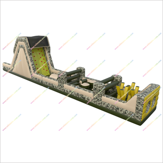 Army Inflatable Assault Course Inflatable Obstacle Race Commercial Inflatable Obstacle Course With Slide