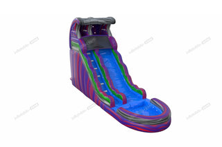 Purple Wave Inflatable Water Slide Liquid Magma Single Lane Water Slide Pool Inflatable Water Jumper