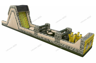 Army Inflatable Assault Course Inflatable Obstacle Race Commercial Inflatable Obstacle Course With Slide