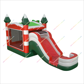 Merry Christmas Gift Inflatable Bounce House With Water Slide Combo Park Playground Equipment Bouncy Castle Slide Pool