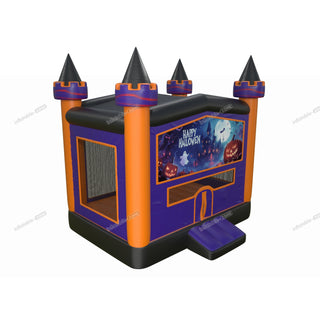 Happy Halloween Birthday Haunted Bouncy Castle Inflatable Parties Near Me Pumpkin Ghost Local Bounce House Rentals