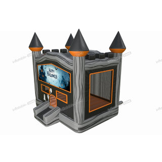 Happy Halloween My Friends Bounce House Party Rentals Inflatable Ghost With Pumpkin Small Bouncy Castle Indoor