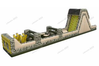 Army Inflatable Assault Course Inflatable Obstacle Race Commercial Inflatable Obstacle Course With Slide