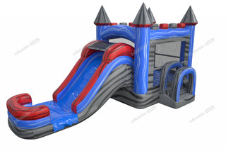 Bounce And Water Slide Combo Blow Up Jumping Castle With Pool Inflatable House For Adults