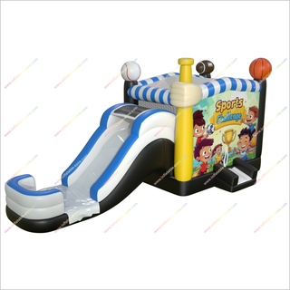 Inflatable Combo Bouncers Water Slide And Jumping Castle Sport Challenge Bounce House Water Slide For Sale - Inflatable-Zone