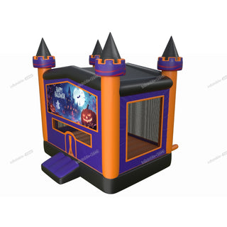 Happy Halloween Birthday Haunted Bouncy Castle Inflatable Parties Near Me Pumpkin Ghost Local Bounce House Rentals