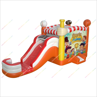 Inflatables Sports Water Slide And Bouncy Castle Combo Party Bounce House And Water Slide Rentals - Inflatable-Zone