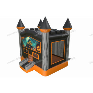 Happy Halloween Inflatables Rent Jumping Castle Pumpkin Patch Haunted Commercial Bounce House For Adults