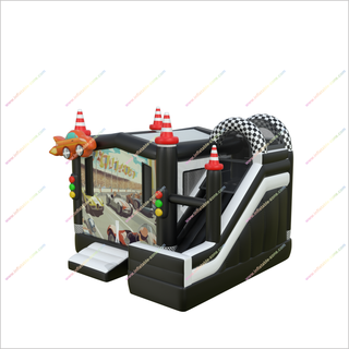 Cars Theme Party Bounce House Slide Rental Inflatable Combos Jumping Castle With A Slide - Inflatable-Zone