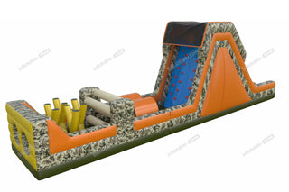 Adult Indoor Obstacle Course Boot Camp Challenge Inflatable Obstacle Course Bounce House With Slide