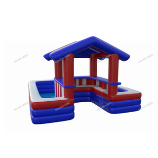 American Flag Theme Inflatable Pool Bars Blow Up Water Pub Pool Bar