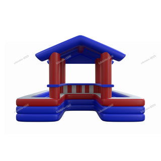 American Flag Theme Inflatable Pool Bars Blow Up Water Pub Pool Bar